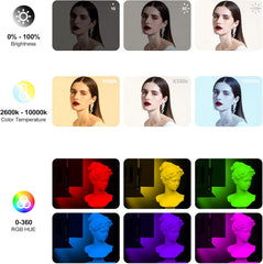 Pixel K80RGB Video Light Kit with Light Stands
