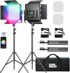 Pixel K80RGB Video Light Kit with Light Stands
